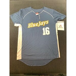Alleson‎ Athletic Blue Jays Baseball Jersey Women's Medium M Number 16